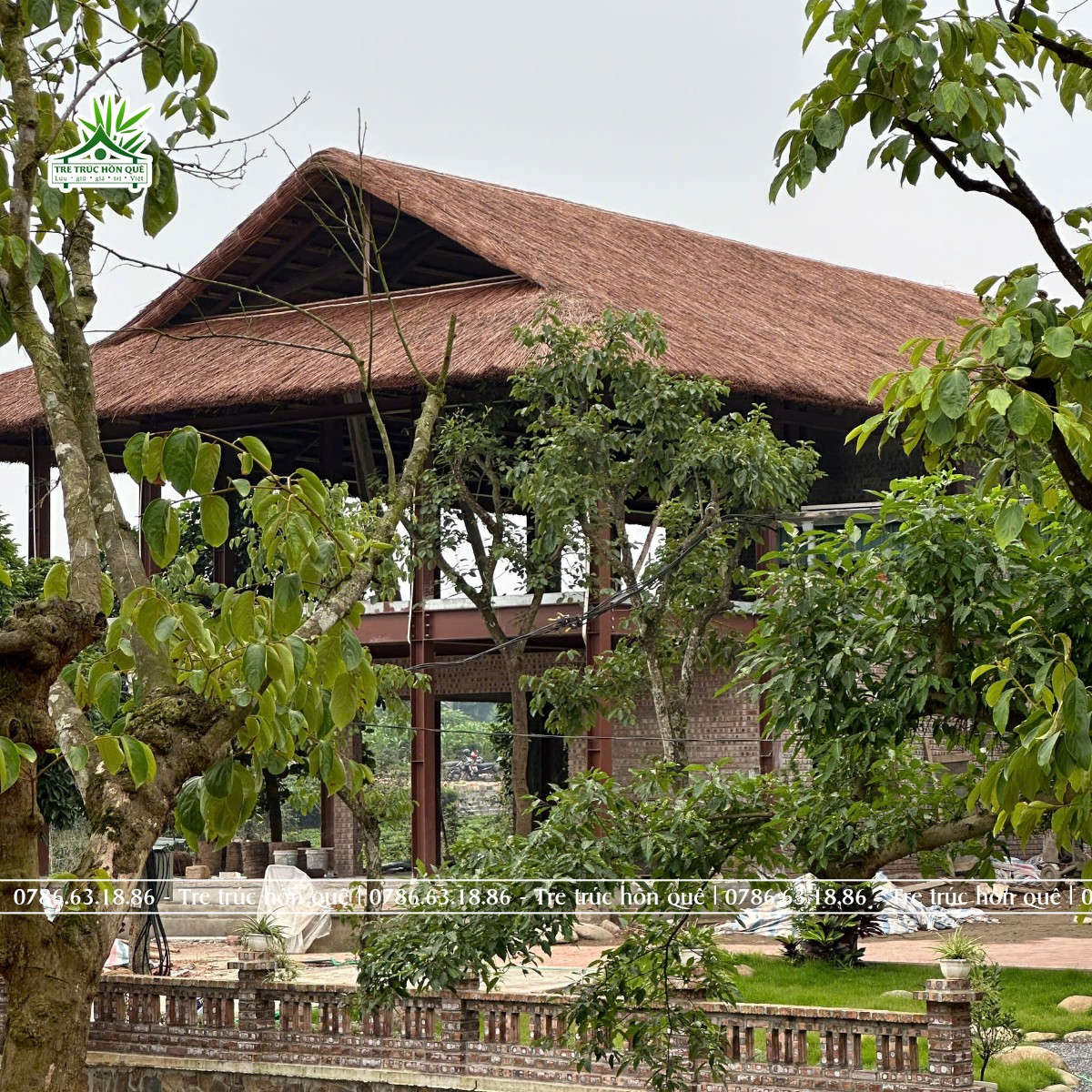 Dự án Thi công Lợp mái cỏ guột tại Thái Nguyên